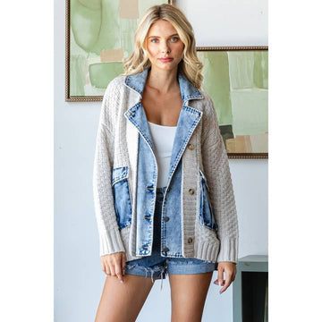 mixed media jacket