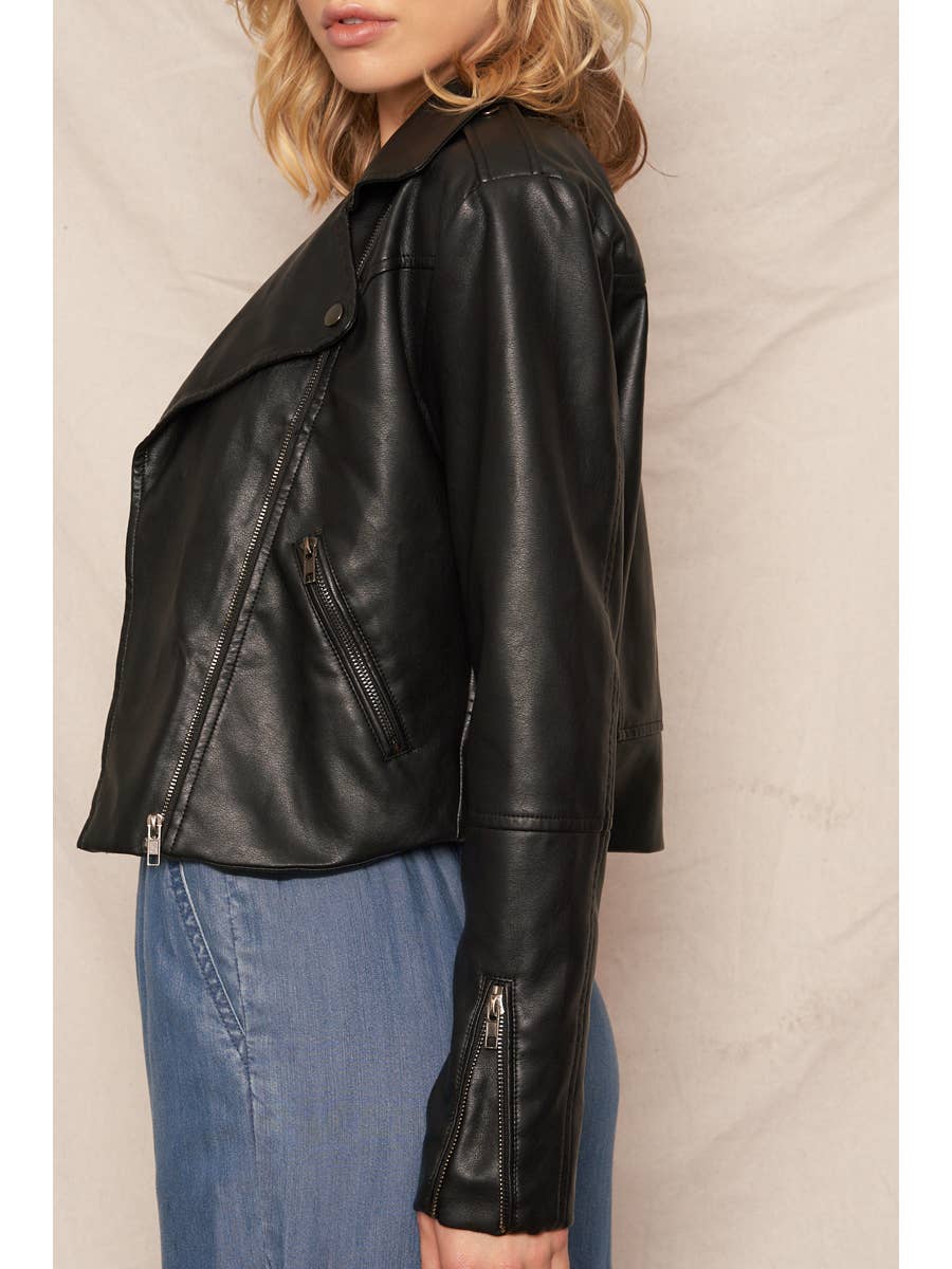 Faux Leather Jacket