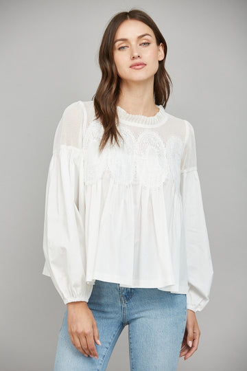 Lace Mixed Long Sleeve