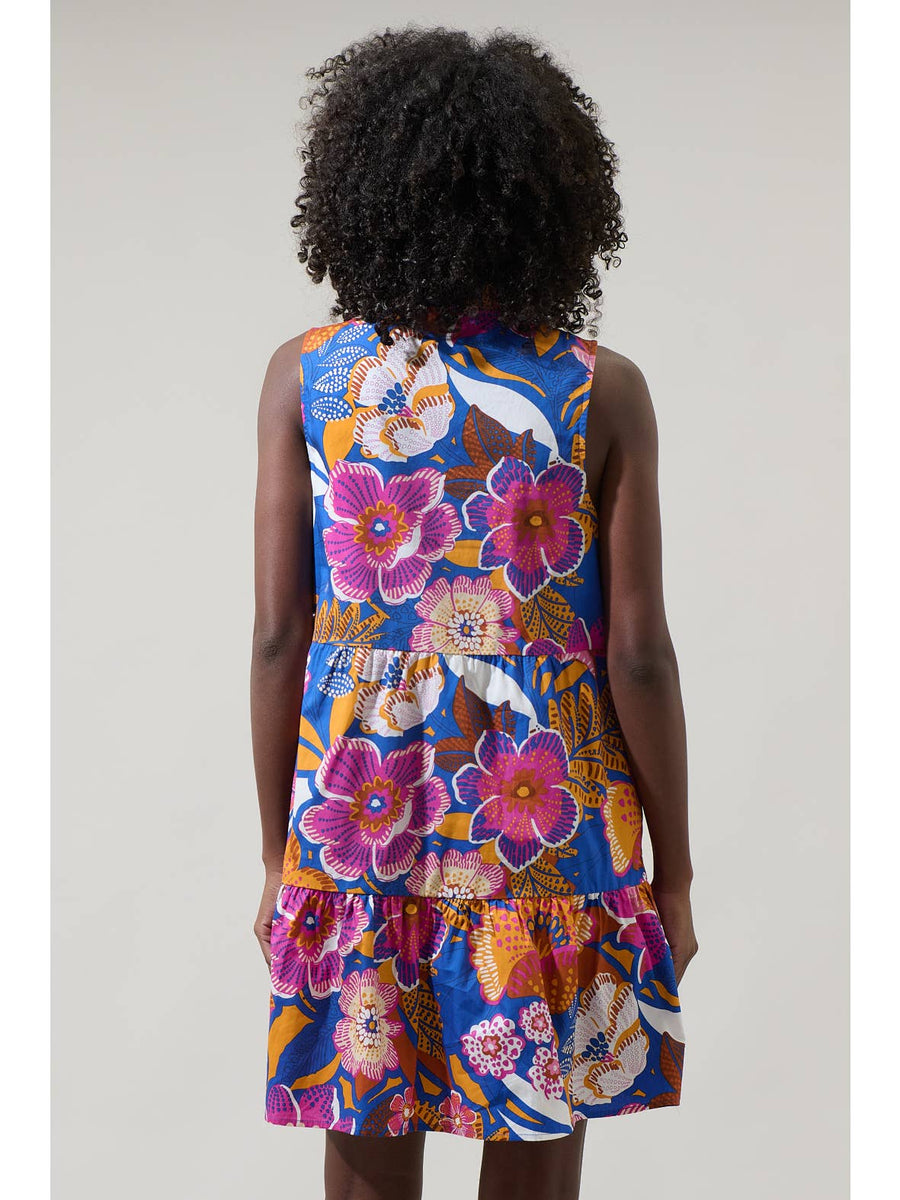Sleeveless Floral Mini Dress
