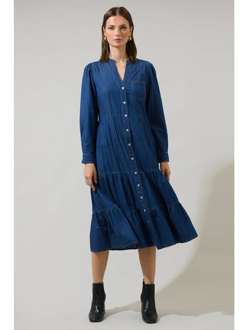 Denim Midi Dress