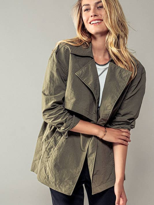 Olive Trench Jacket