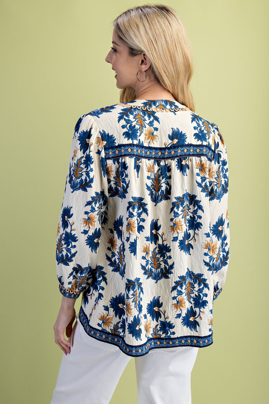 Floral 3/4 Sleeve Blouse
