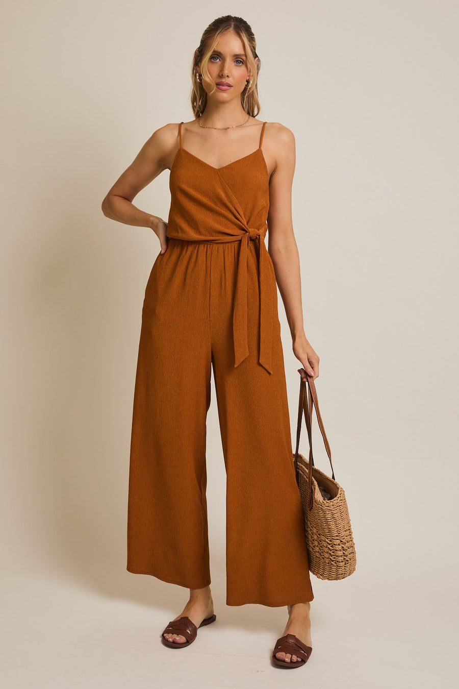 Mocha Strap Jumpsuit