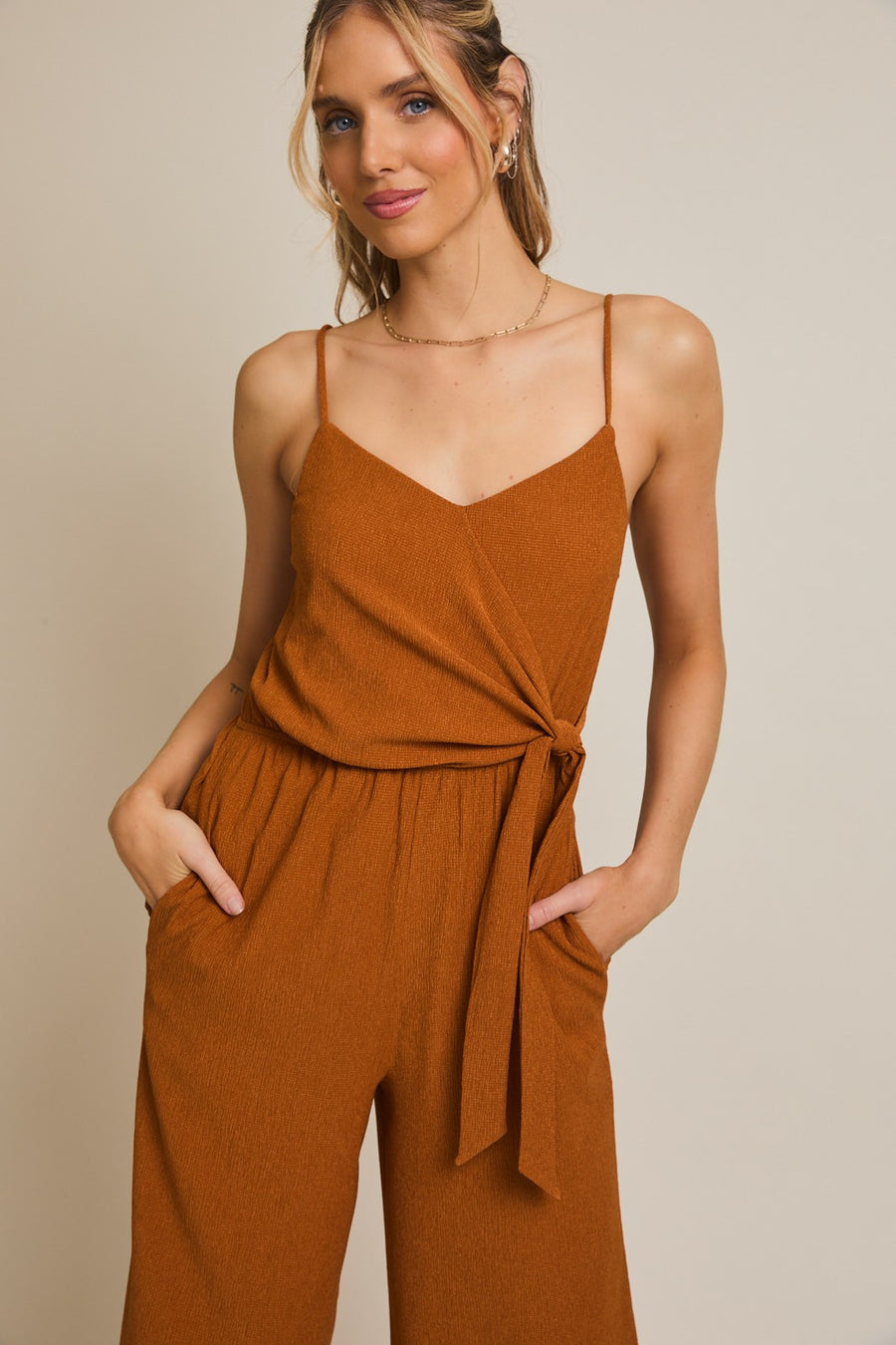 Mocha Strap Jumpsuit