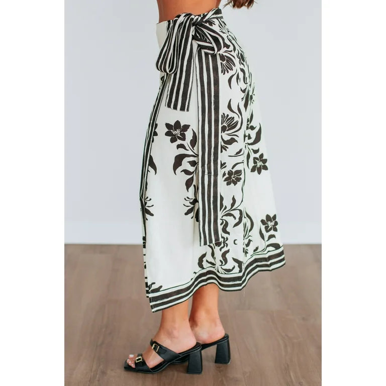 Floral Wrap Skirt