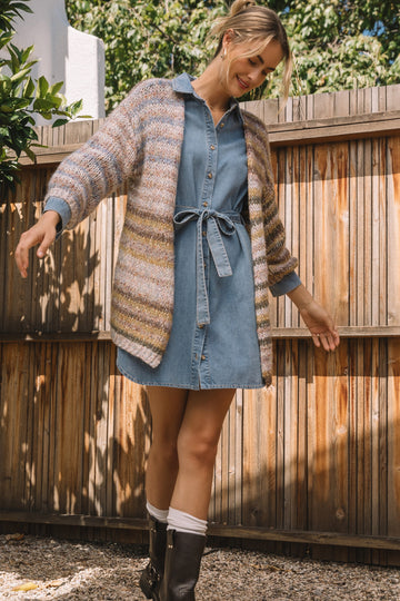 Multi-Stripe Cardigan
