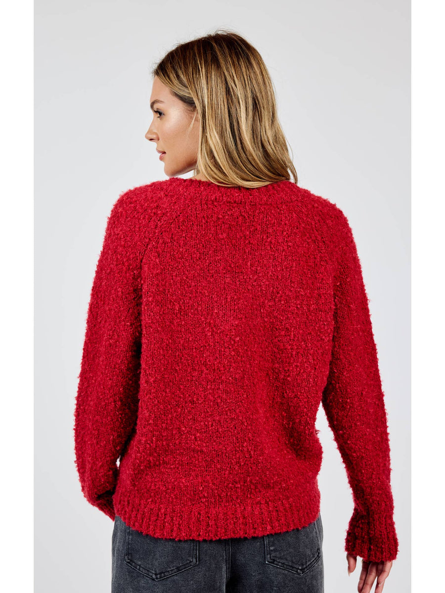 Red V-neck Sweater