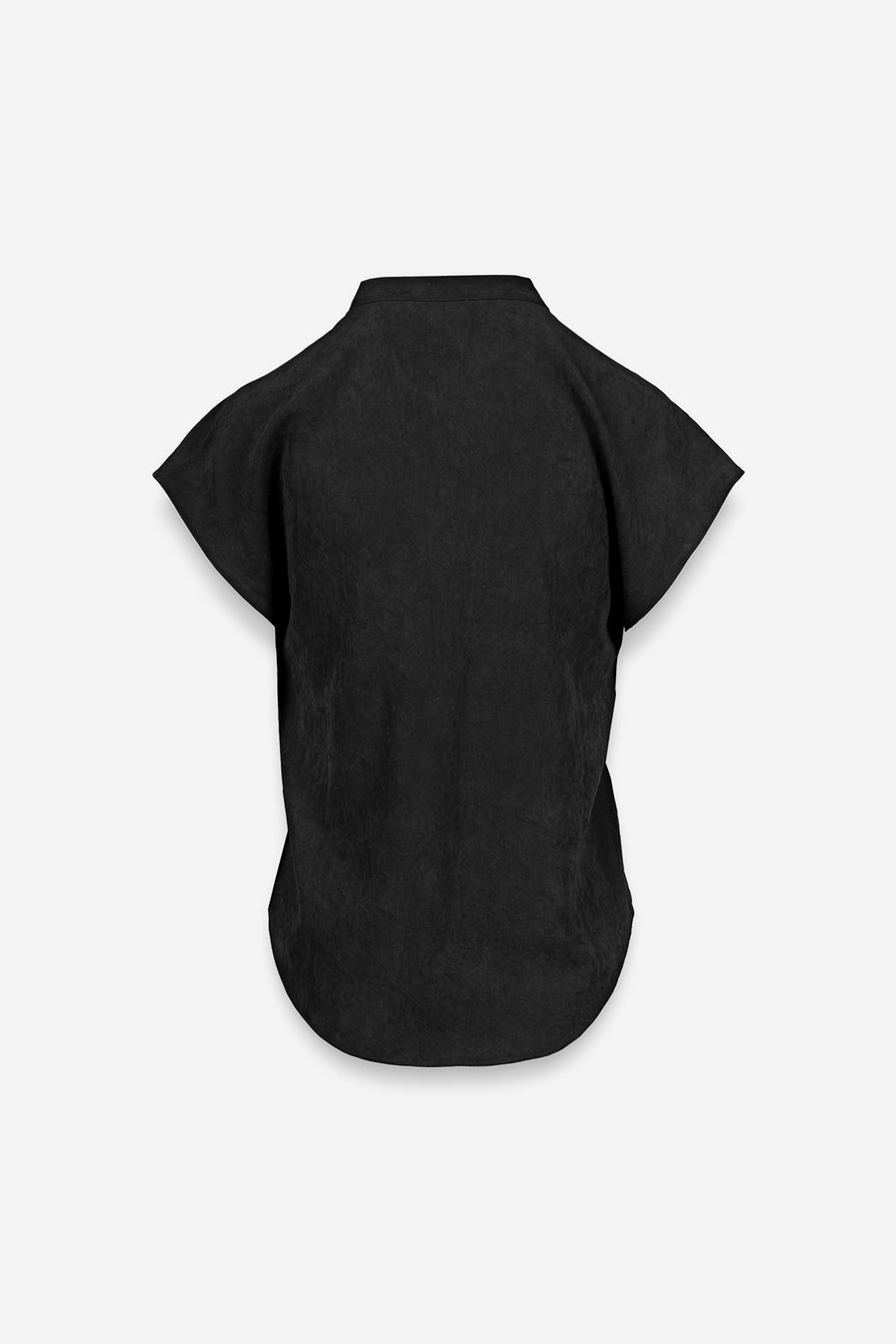 Black Matte Drop Shoulder Top
