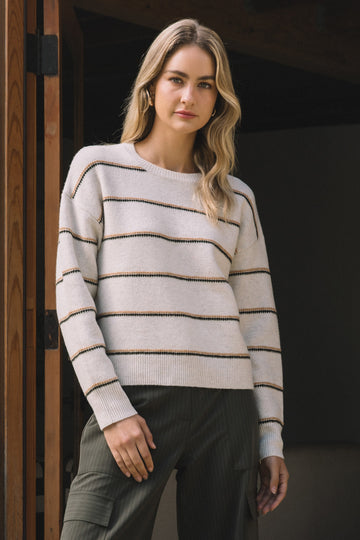 Crewneck Thin Stripe Sweater