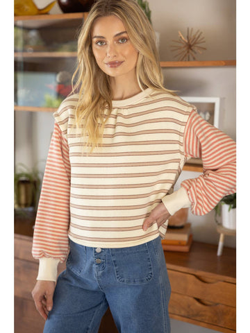 Mixed Stripe Top