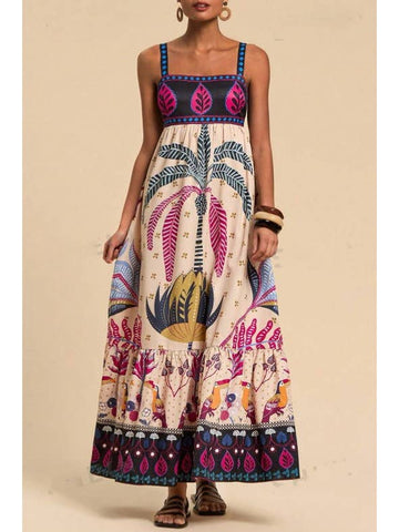 Tropical Flare Maxi Dress