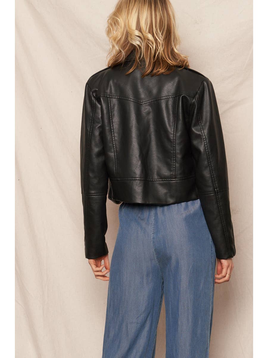 Faux Leather Jacket