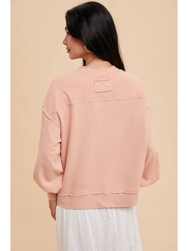 Pink Grommet Pullover