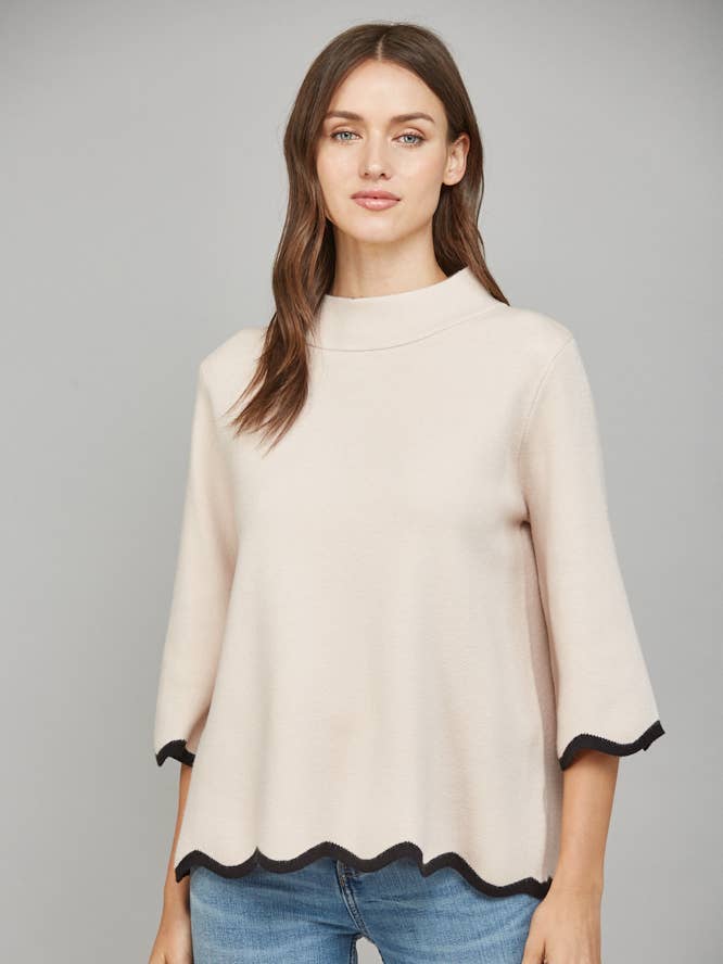 Scallop Detail Sweater