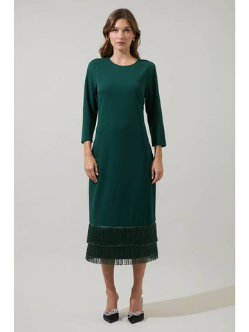 Green Fringe Dress