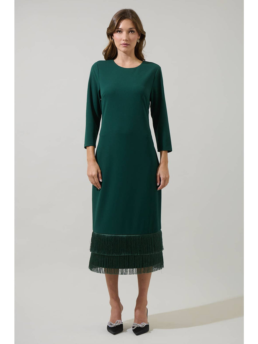 Green Fringe Dress