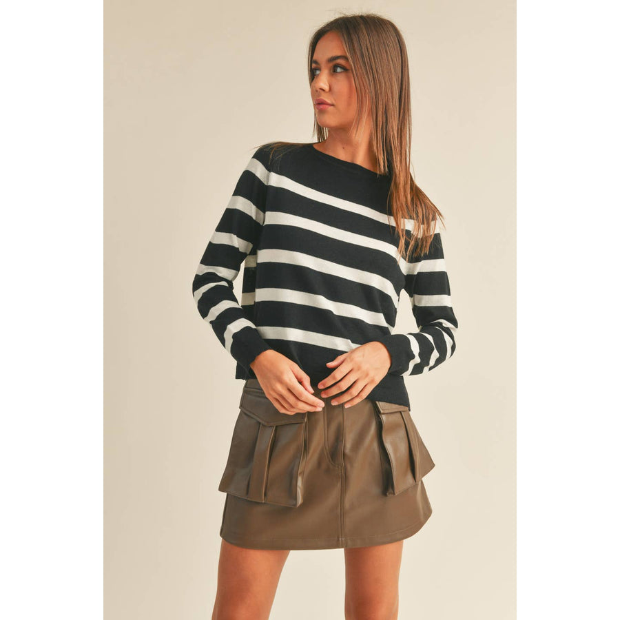 Striped Basic Body Sweater