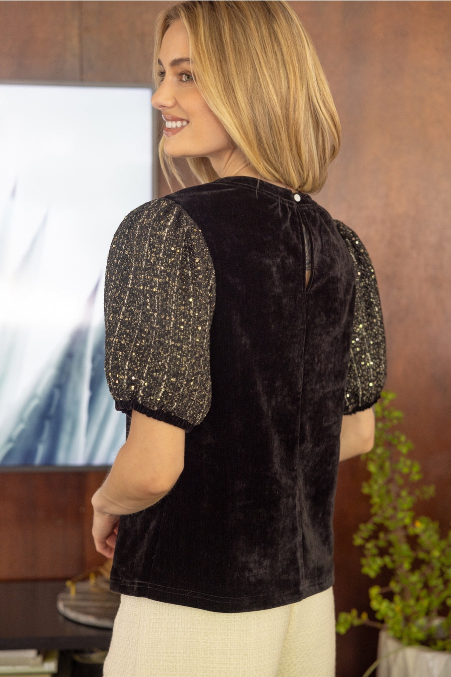 Tweed Sequin Sleeve