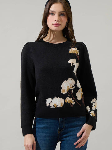 B+W Floral Sweater