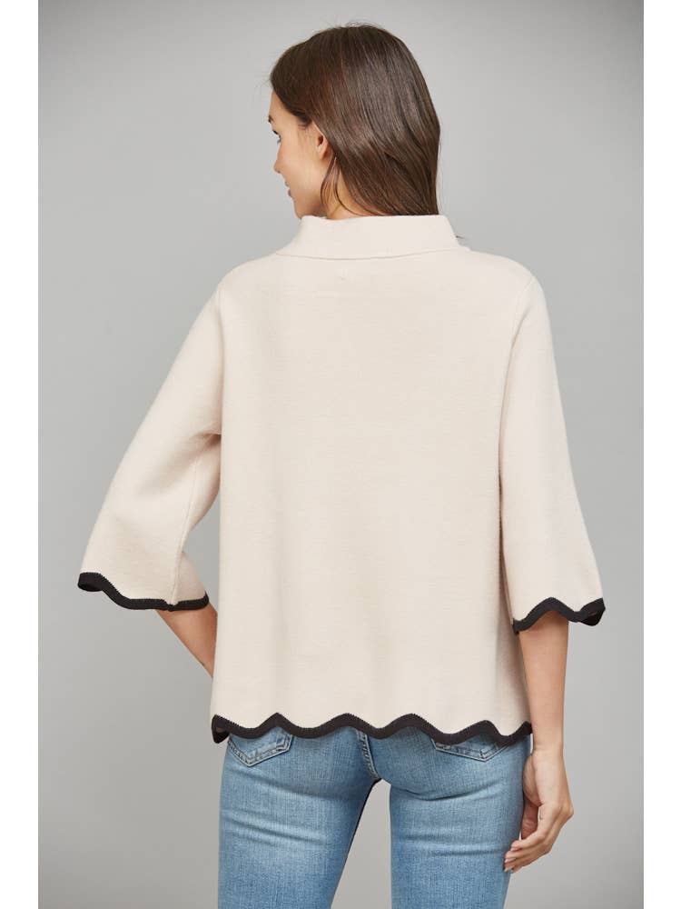 Scallop Detail Sweater