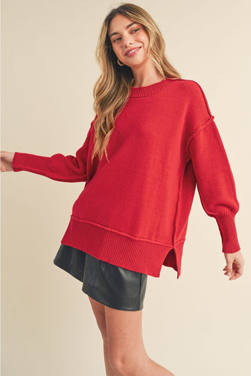 Red Seam Sweater