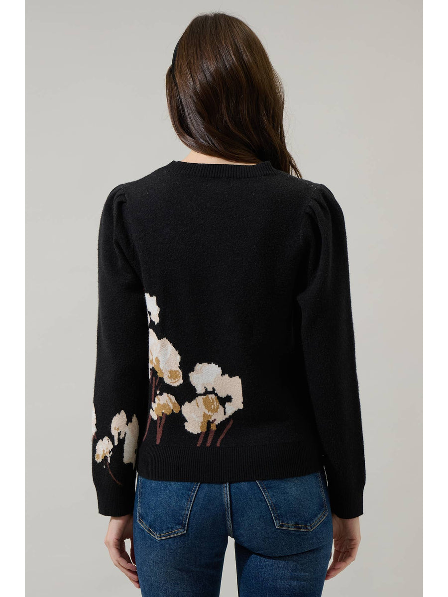 B+W Floral Sweater
