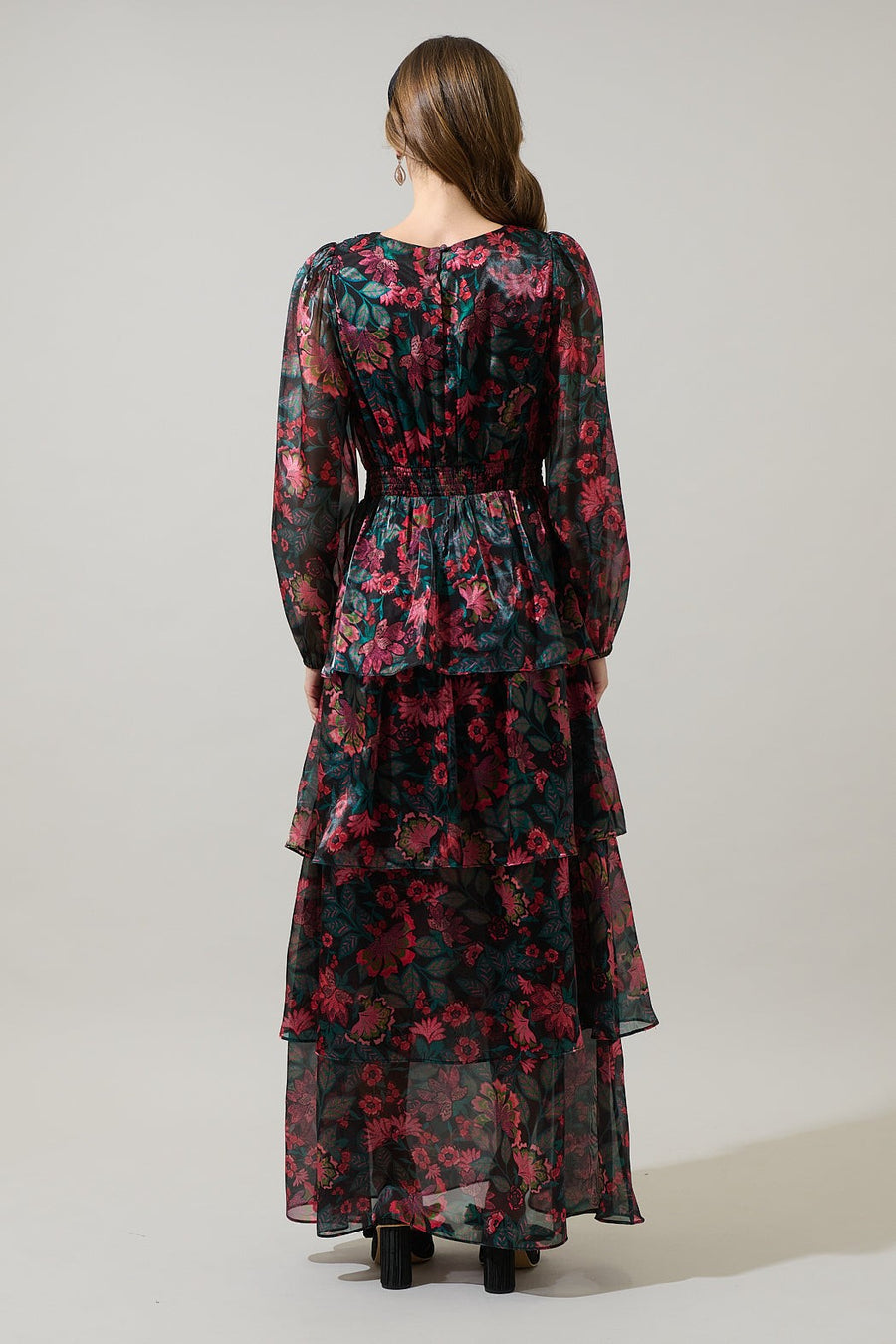 Floral Tiered Long Dress