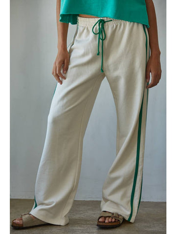 Green Stripe Track Pants