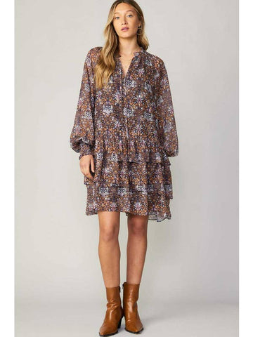 Long Sleeve Tiered Dress
