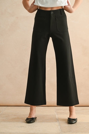 Black Fabric Pants