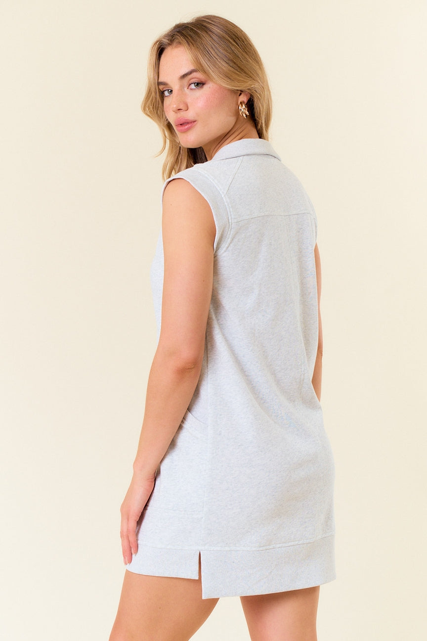 Zip-Front Mini Dress