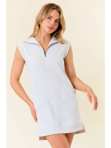 Zip-Front Mini Dress