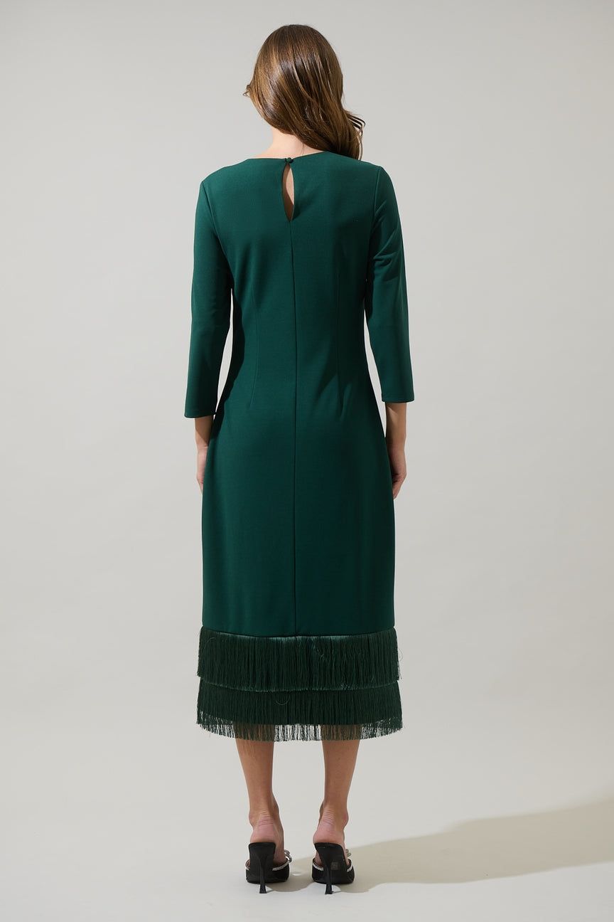 Green Fringe Dress