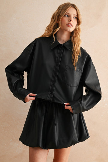 Black Button-down Shirt