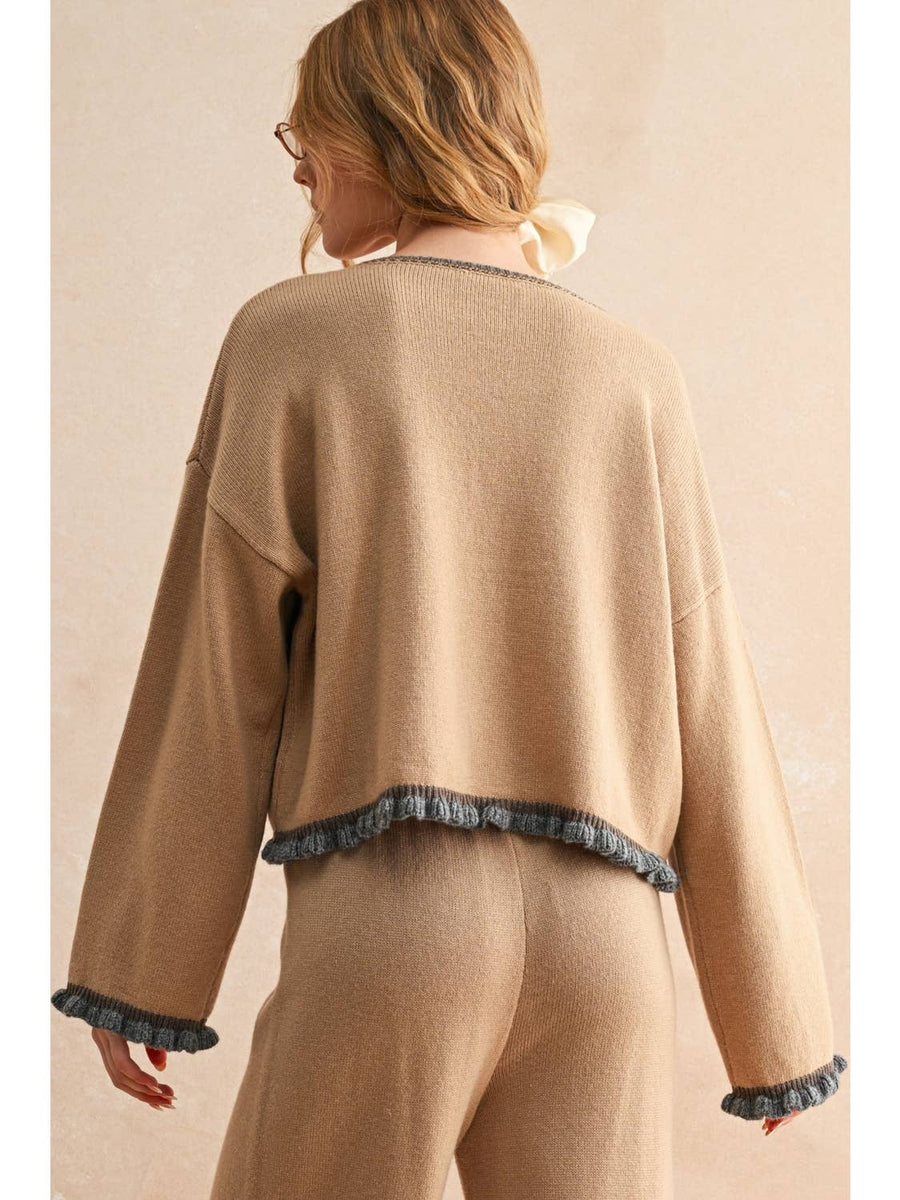 Ruffle Edge Sweater
