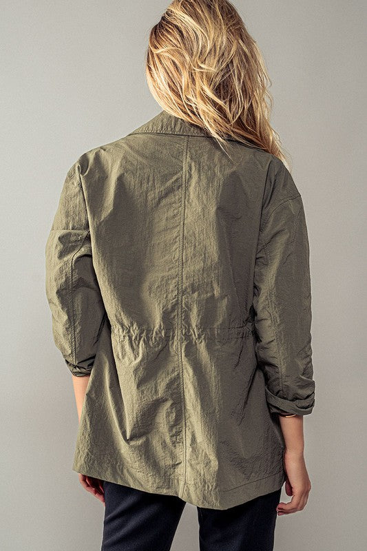 Olive Trench Jacket