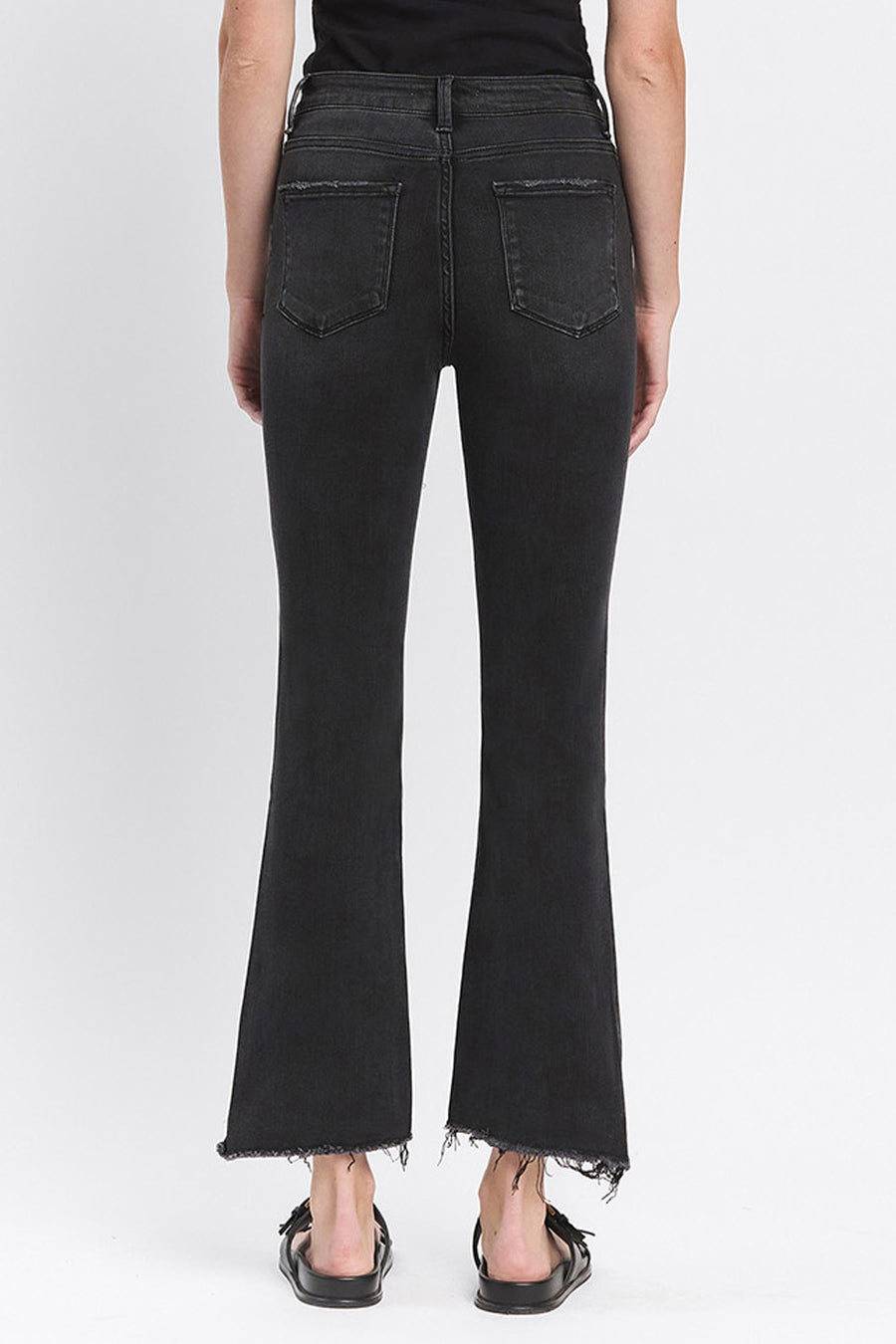 Raw Hem Flare Jeans