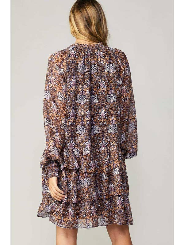 Long Sleeve Tiered Dress