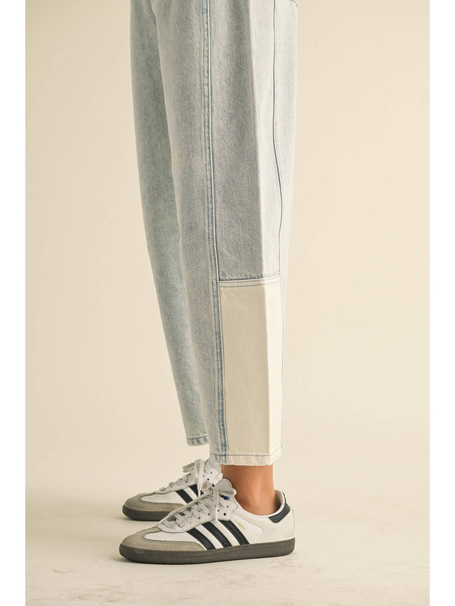 Barrel Leg Denim Pants