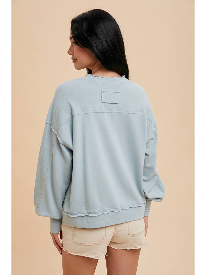 Chambray Grommet Pullover