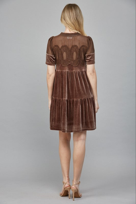 brown baby doll dress